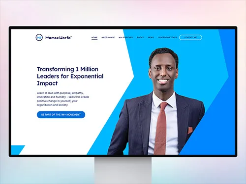 Hamse Warfa website design preview
