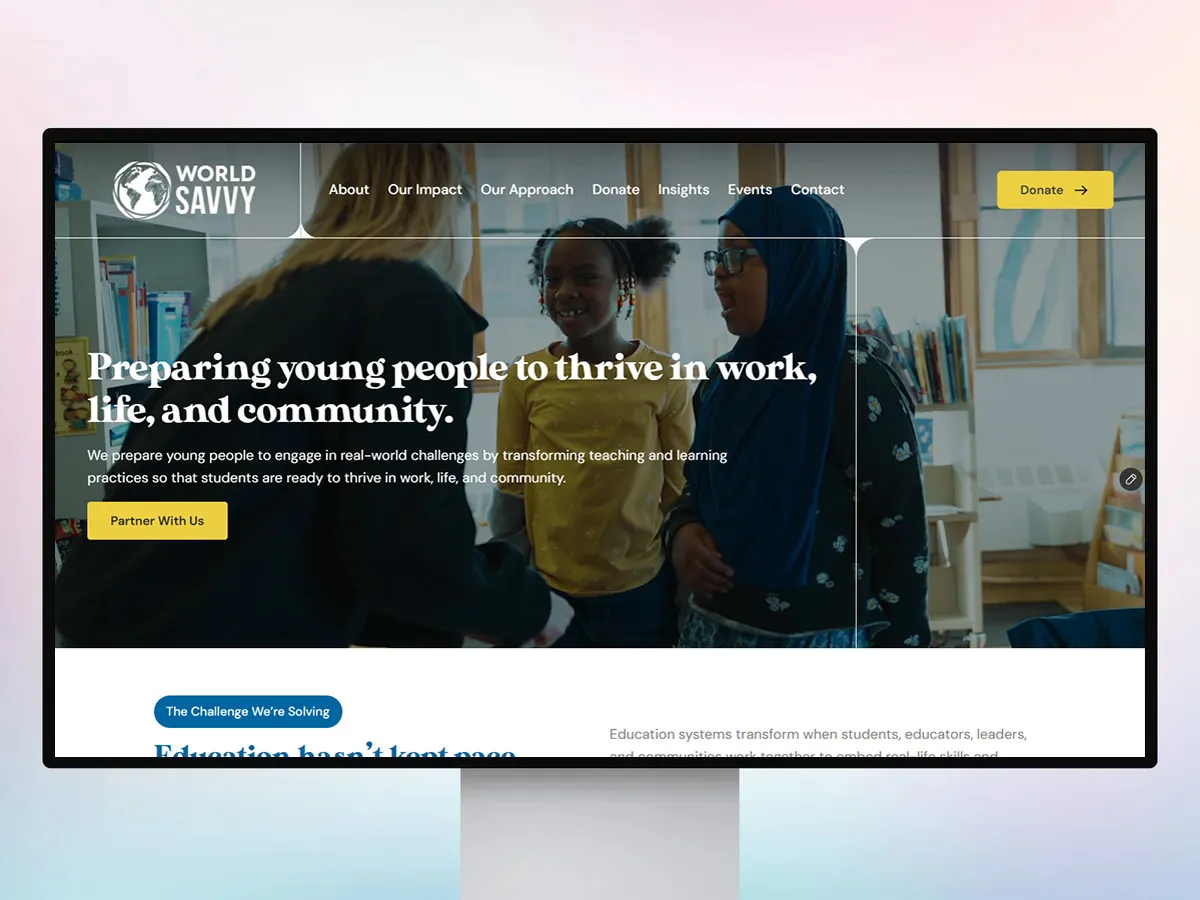 World Savvy website design preview