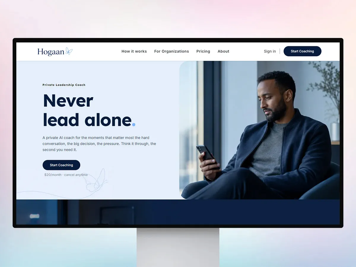 Hogaan AI website design preview