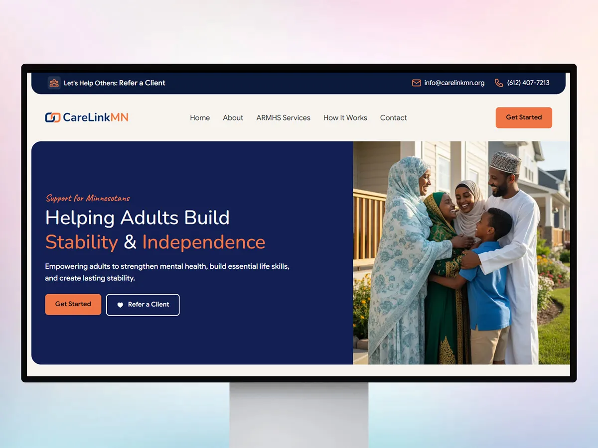 CareLink MN website design preview